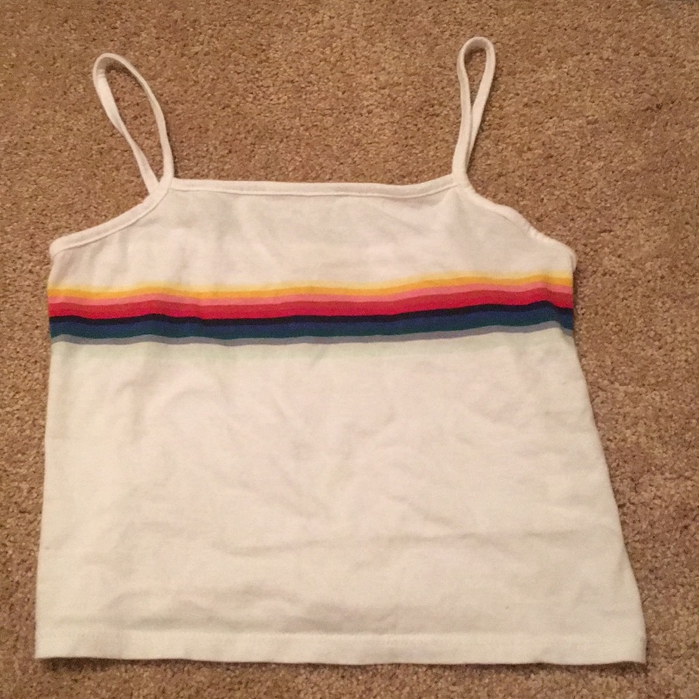 rainbow tank top brandy melville